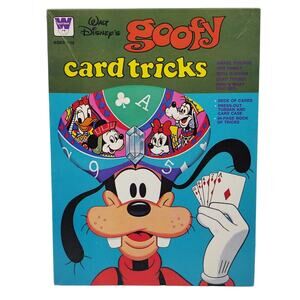 Vintage Disney GOOFY CARD TRICKS set by WHITMAN 1977 Unused Sealed Cards
